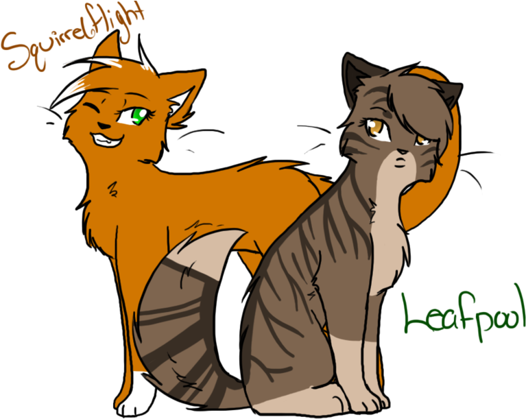 How To Draw Leafpool - Warrior Cats Squirrelflight And Leafpool (800x622)