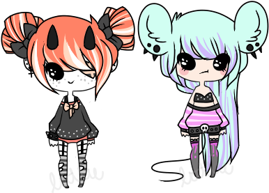 Emo Clipart Kawaii - Chibi (448x338)