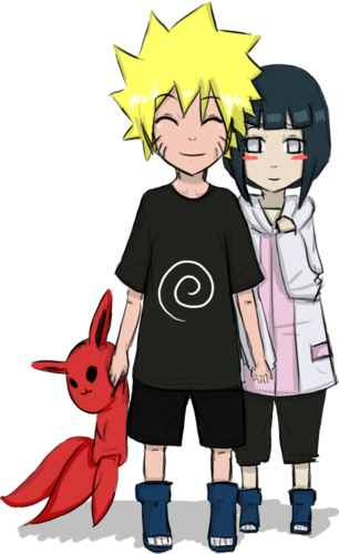 Kawaii Anime Wallpaper Probably Containing Anime Called - Naruhina Kid (306x500)