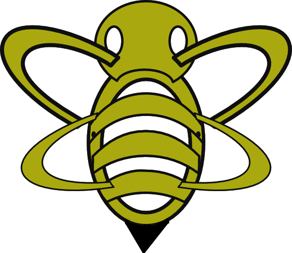 Yellow Bee Clip Art At Clker - Bee (600x519)