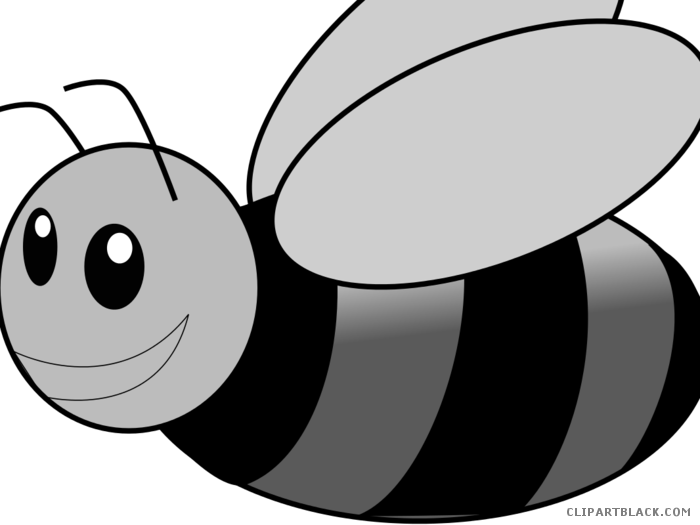 Cute Bumble Bee Animal Free Black White Clipart Images - Bumble Bee Coloring Page (700x525)
