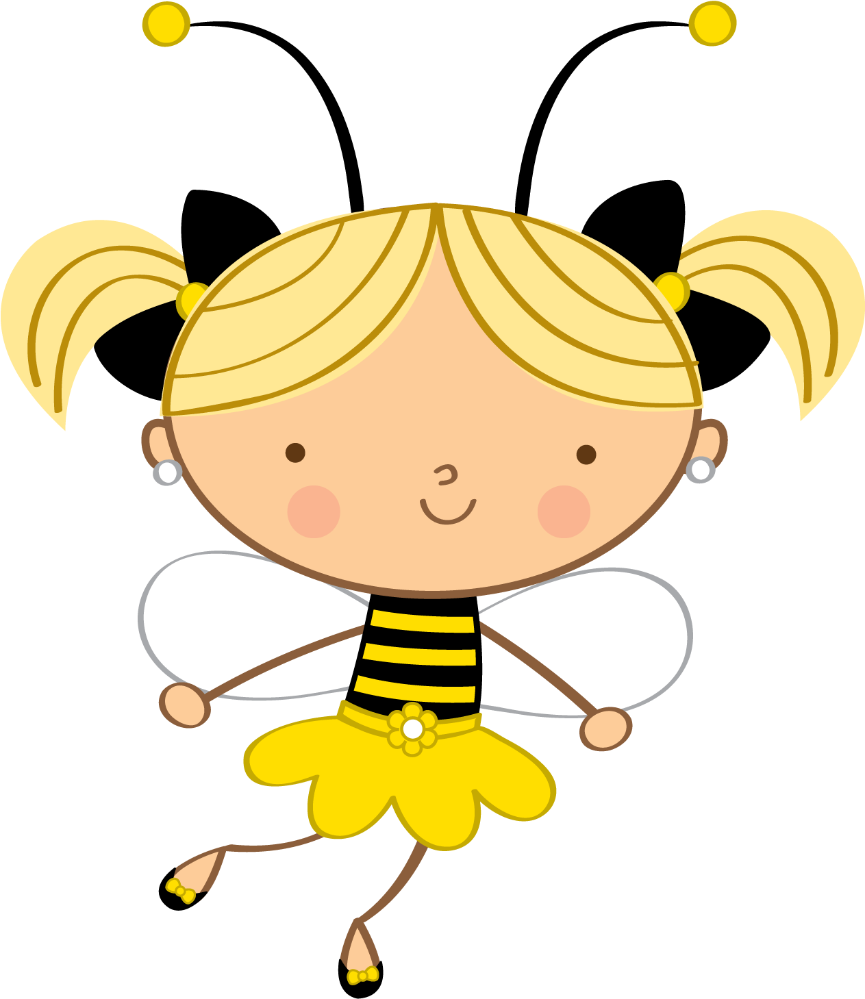Clip Art - Meninas Abelhas (1500x1500)