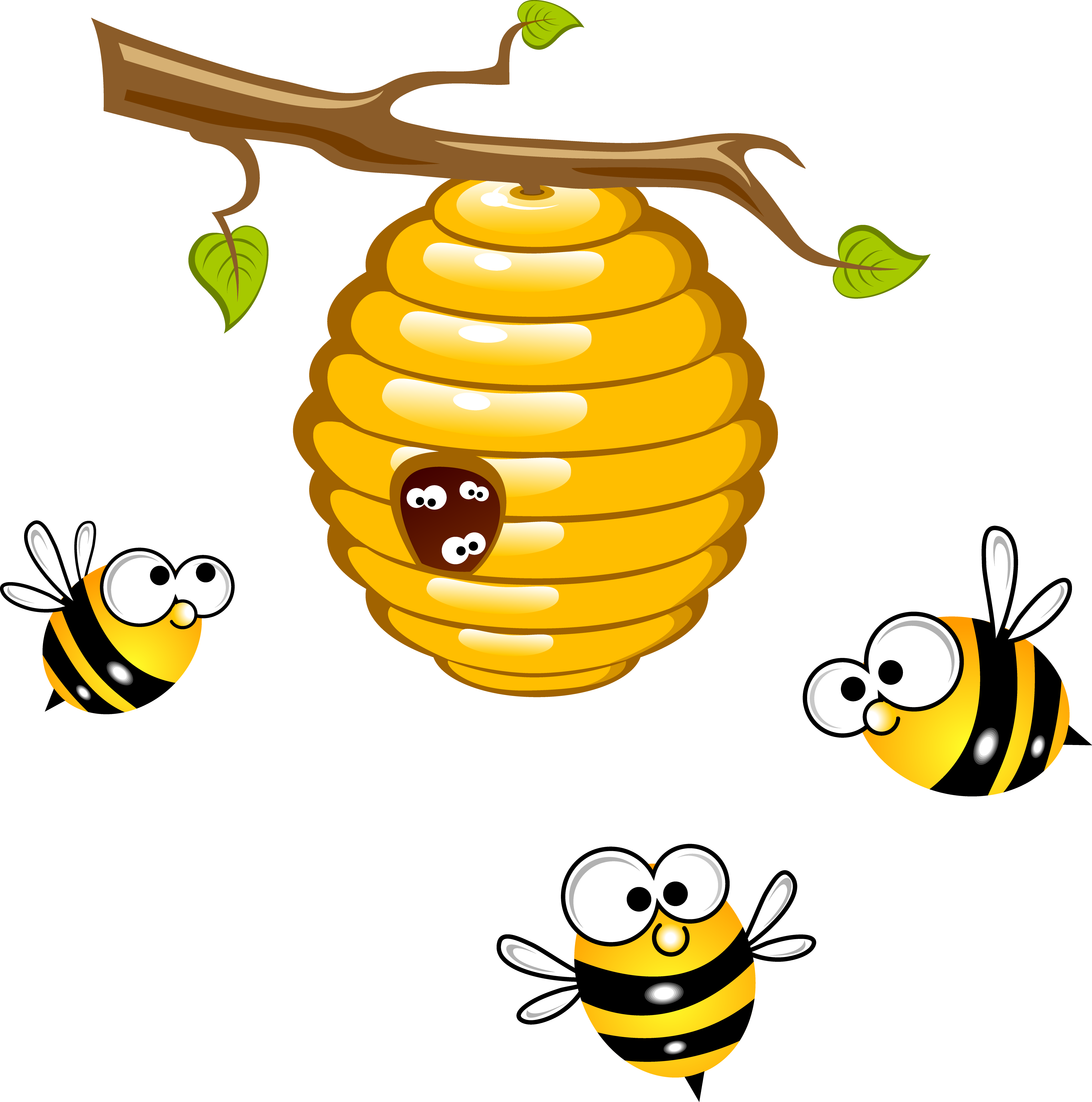 Beehive Honey Bee Wasp Clip Art - Bee And Beehive Clipart.