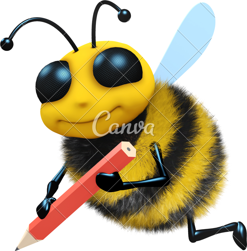 3d Bee Sketches - Bee With Boxing Gloves (788x800)