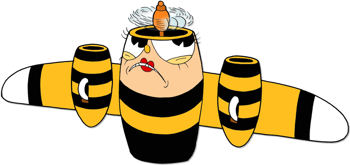 Bee Plane - Cuphead Rumor Honeybottoms Plane (1153x555)