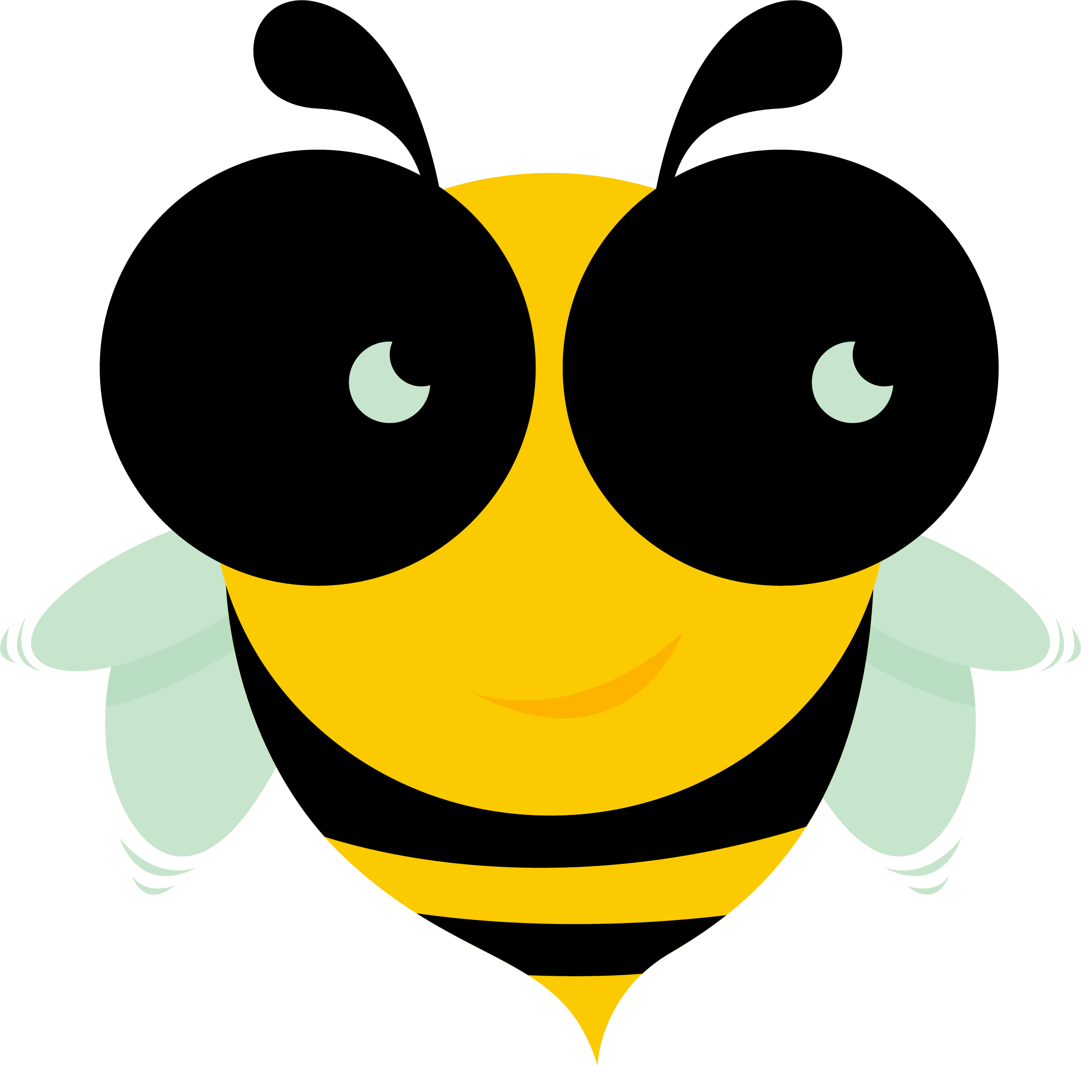 Apidae Apitoxin Honey Bee Icon - Bumble Bee With Big Eyes (2192x2161)