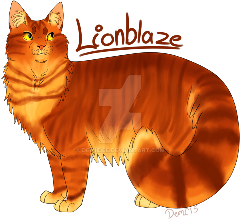 Lionblaze Warrior Cats Drawing (979x816)
