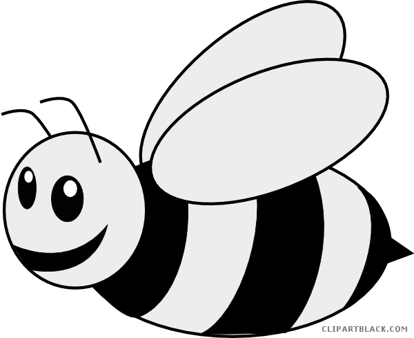 Bumble Bee Animal Free Black White Clipart Images Clipartblack - Bumble Bee Clip Art (600x489)