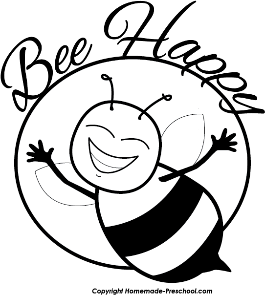 Click To Save Image - Bee Happy (669x619)