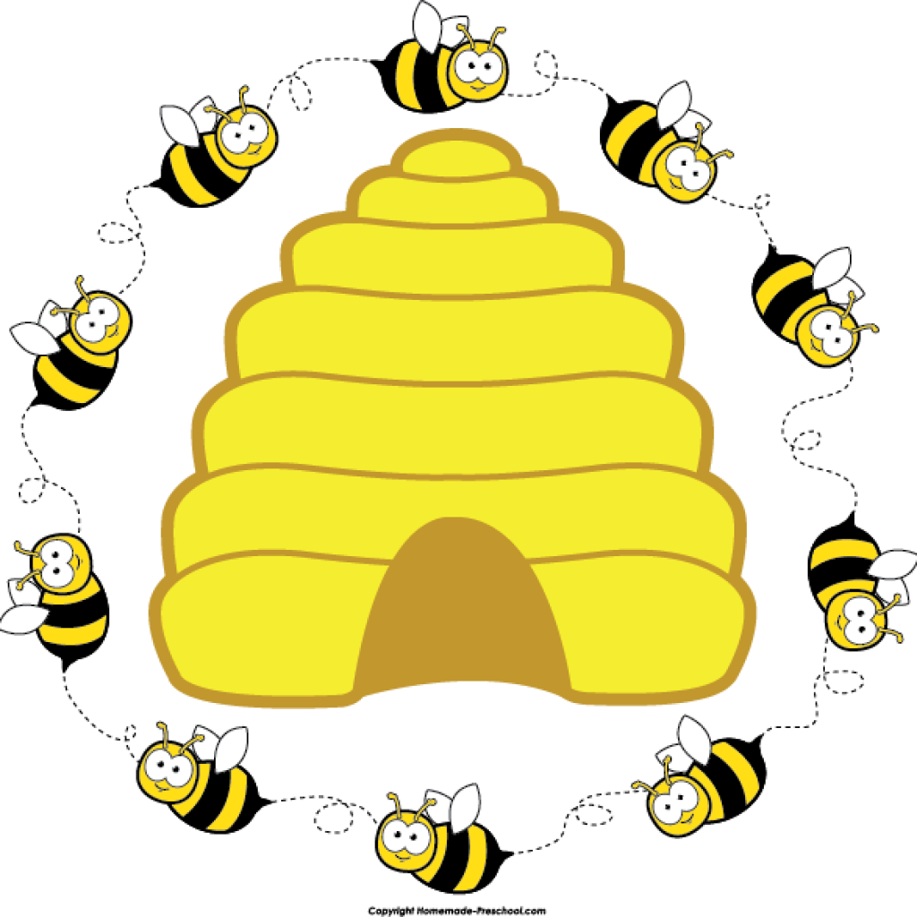 Beehive Clipart Learn And Practice How To Spell The - Clip Art Bee Hive (1024x1024)