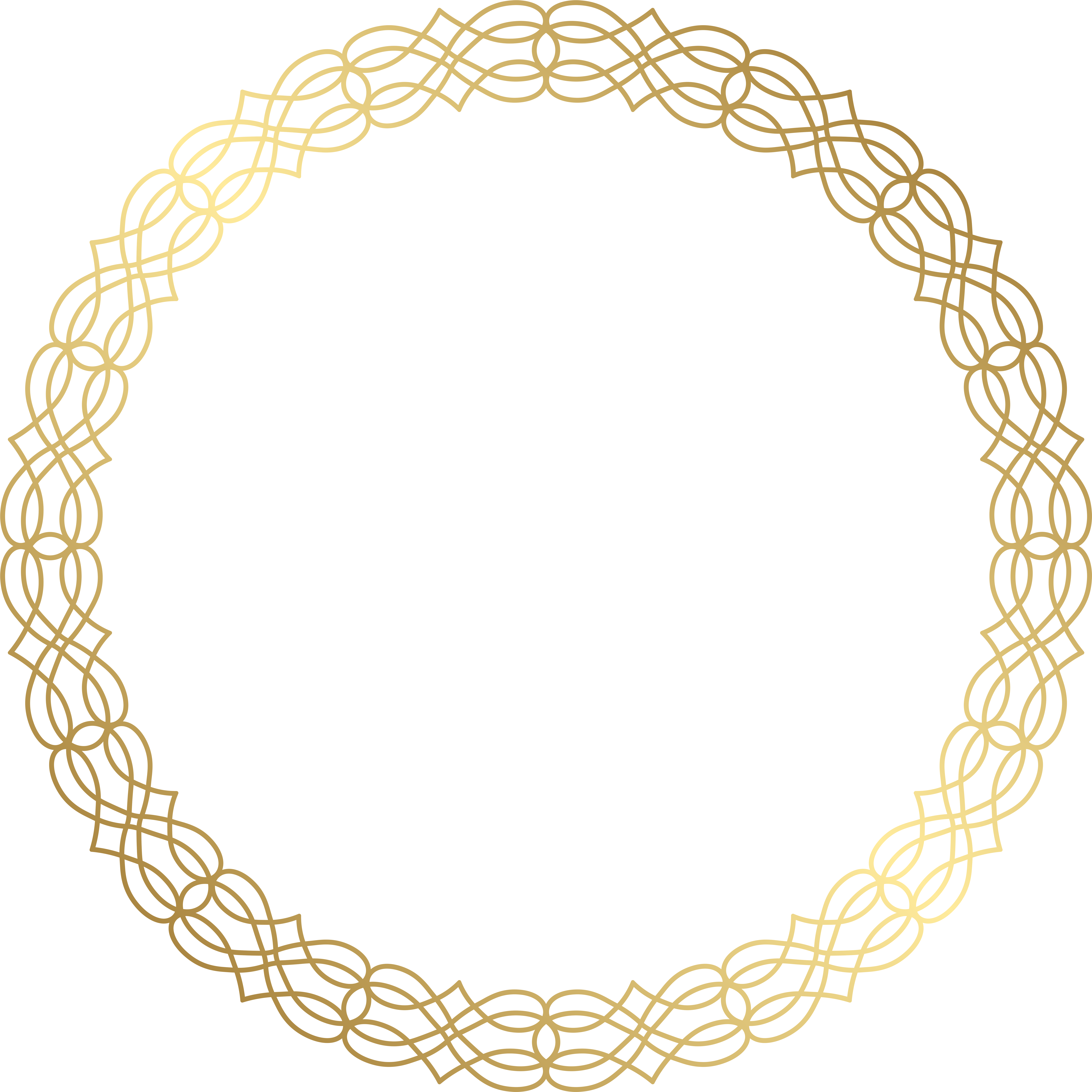 Round Gold Border Transparent Png Clip Art Image - Round Gold Border Transparent Png Clip Art Image (8000x8000)