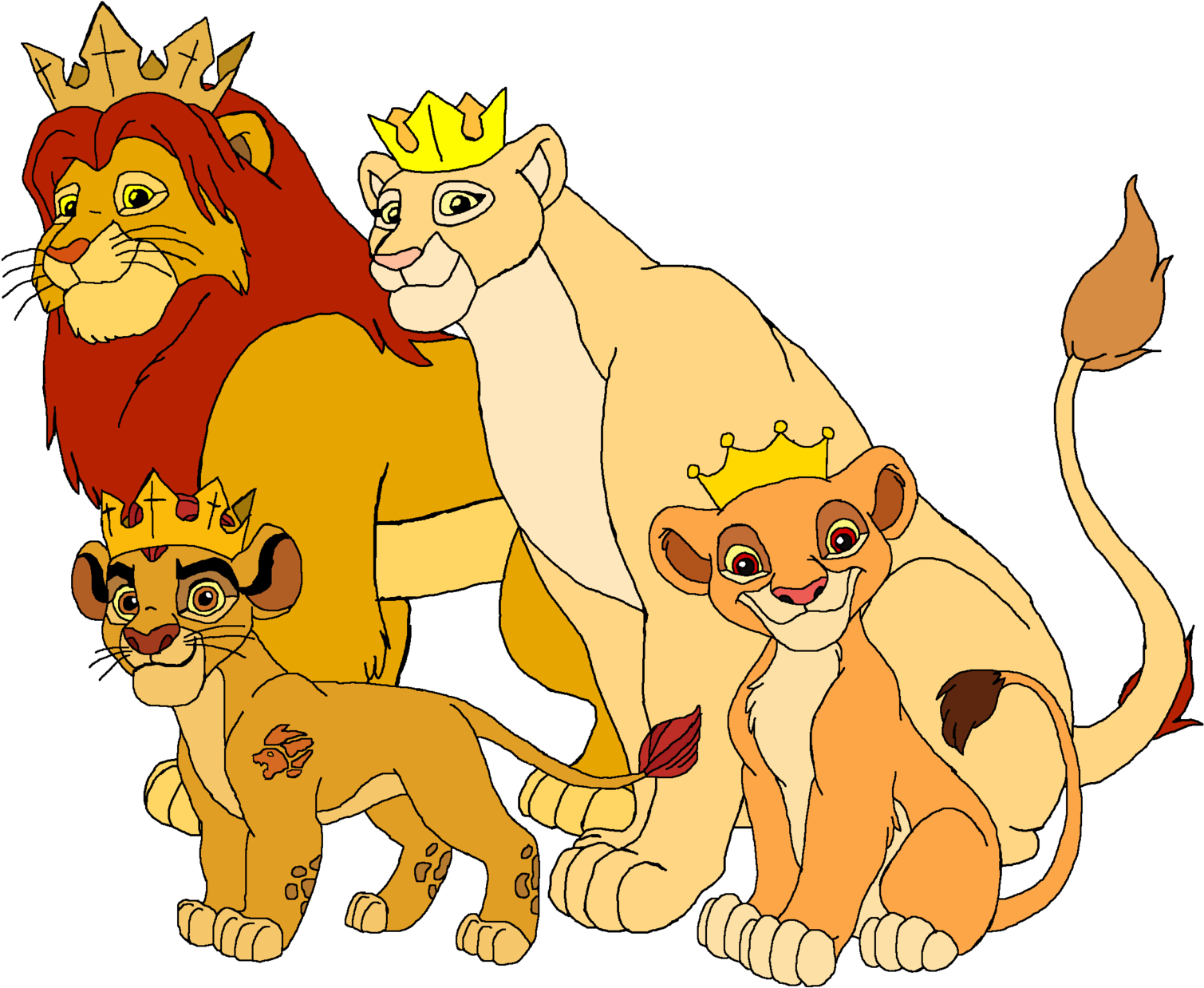 The Lion King Clipart Lion Family - Cartoon (1600x1300)