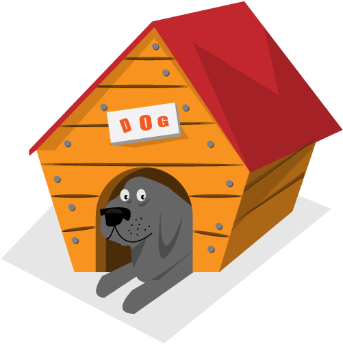Vector Dog House 800*800 Transprent Png Free Download - Perro En Su Casa Png (800x800)