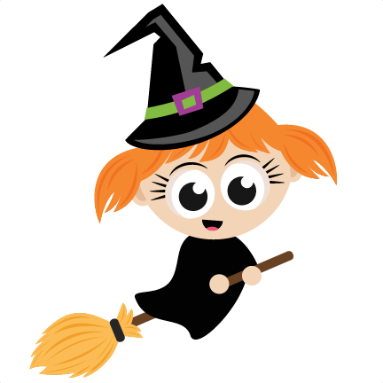 Halloween Witch Svg Scrapbook Cut File Cute Clipart - Cute Halloween Character Png (432x432)