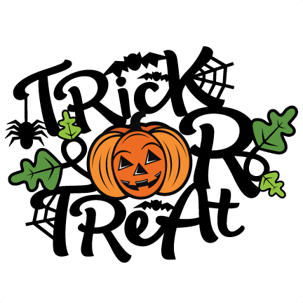 Trick Or Treat Title Svg Scrapbook Cut File Cute Clipart - Süßes Oder Saures Tshirt Jack O Lantern Faul Halloweenkostüm (432x432)
