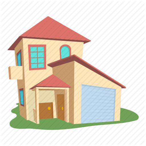 House Cartoon - Modern House Icon (512x512)
