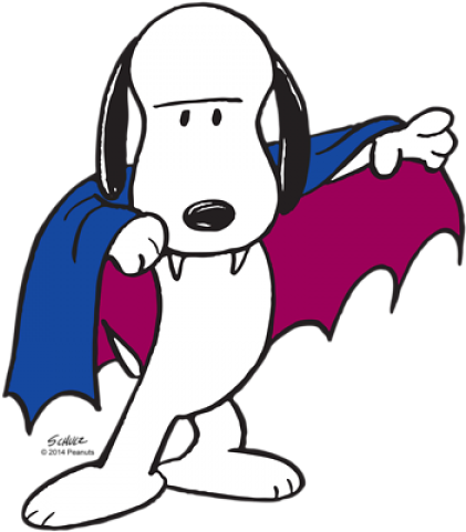 Count Snoopula, Snoopy Is A Really Cool Count Dracula - Dracula Snoopy Magnet (480x480)