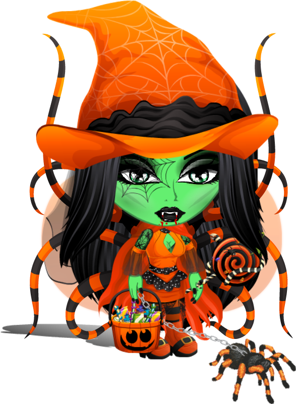 Classic Halloween = Witch Trick Or Treater - Illustration (600x800)