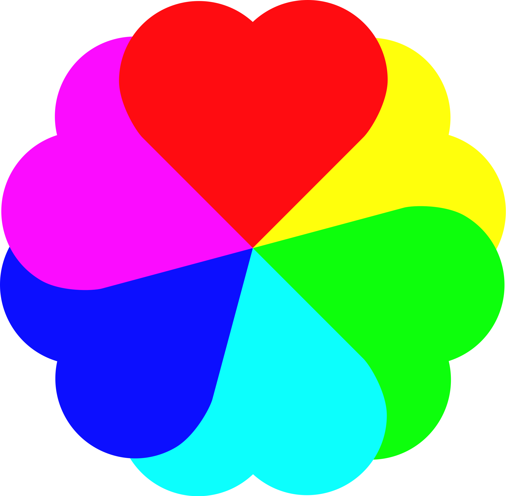 Rainbow Flower Cliparts 5, Buy Clip Art - Rainbow Love Heart Clipart (2000x1960)