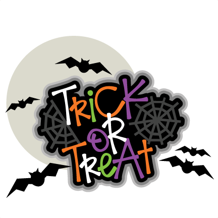 Trick Or Treat Title Svg Scrapbook Cut File Cute Clipart - Trick Or Treat Title Svg Scrapbook Cut File Cute Clipart (432x432)