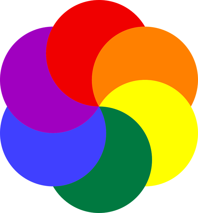 Color Clipart Rainbow Flower - Color Clipart (672x720)