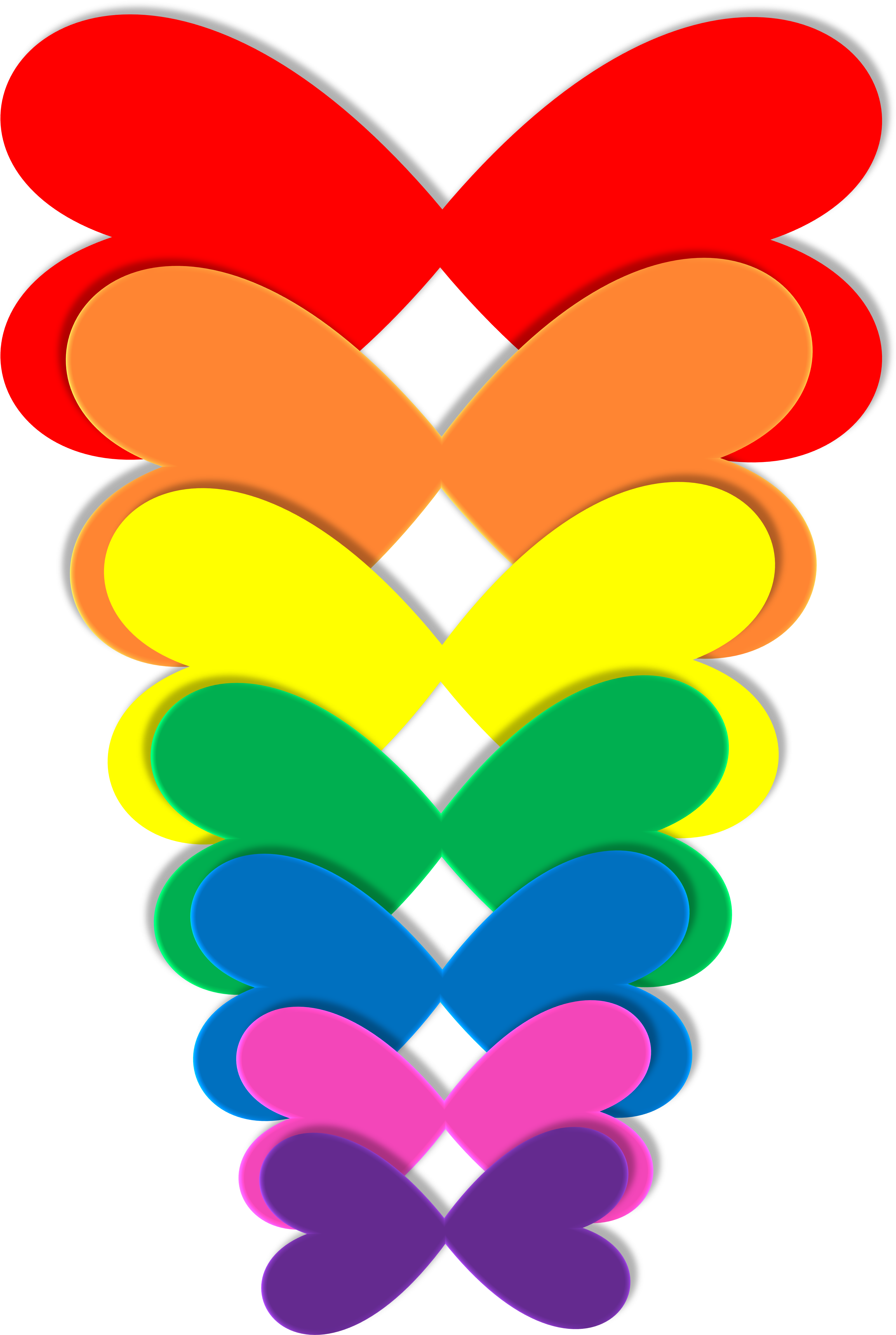 Rainbow Flower Cliparts 16, - Rainbow (3218x4785)