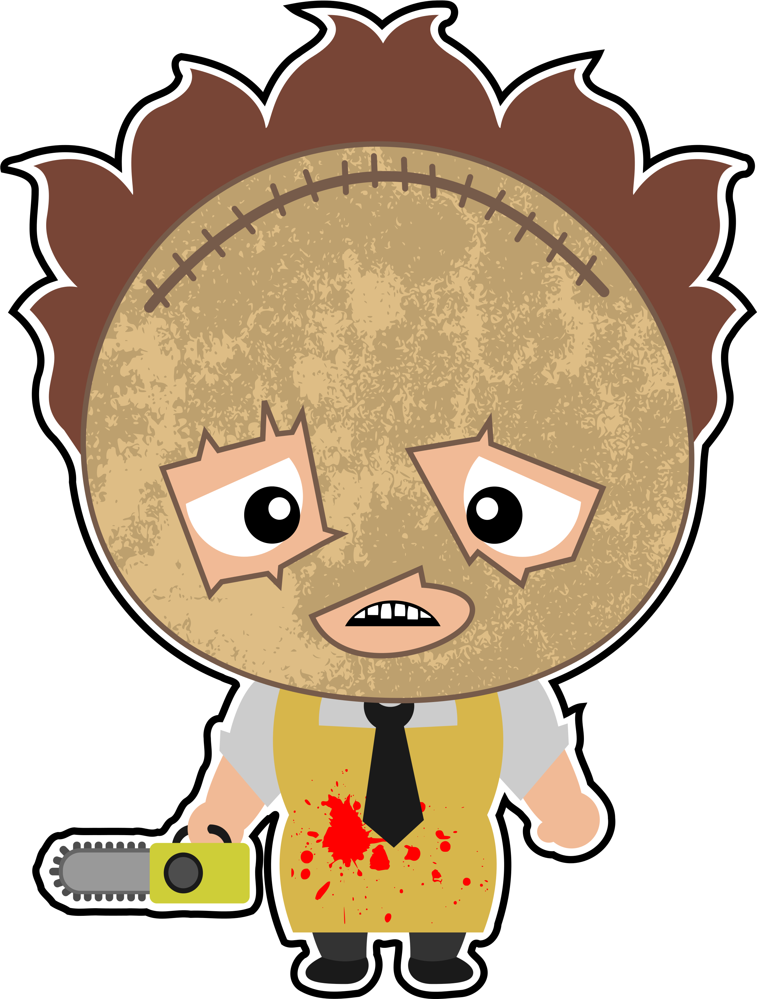 Frankenstein's Monster, Jason Voorhees, Leatherface, - Leatherface Clipart (2550x3300)