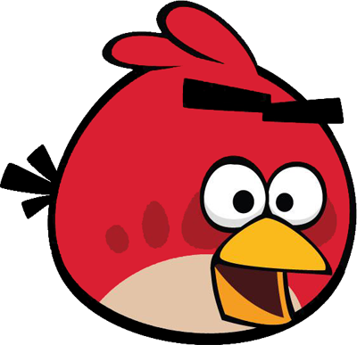 Angry Bird Red Bird - Happy Angry Birds Characters (400x387)