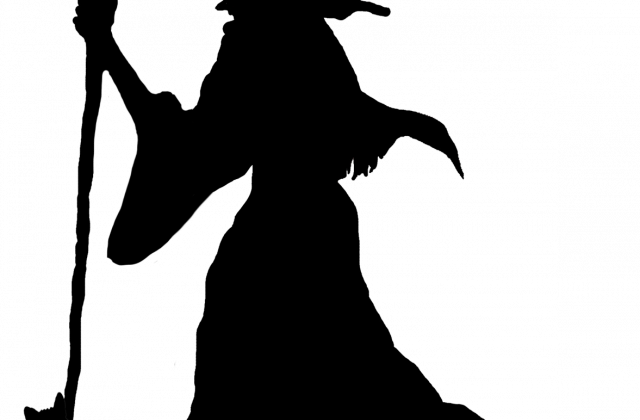 Happy Halloween Clipart - Silhouette (640x420)