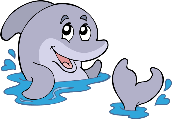 Cartoon Royalty-free Fish Clip Art - ปลาโลมา การ์ตูน น่า รัก (653x466)