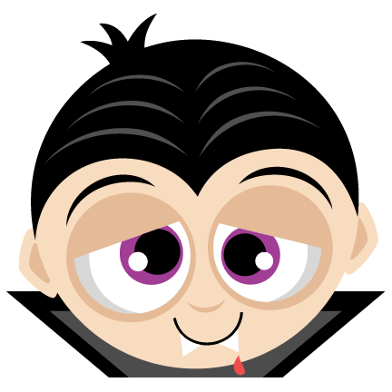 Vampire Head Svg Scrapbook Cut File Cute Clipart Files - Cute Vampire Face Clipart (432x432)