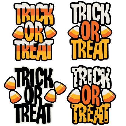 Trick Or Treat Title Scrapbook Cut File Cute Clipart - Trick Or Treat Title Scrapbook Cut File Cute Clipart (432x432)