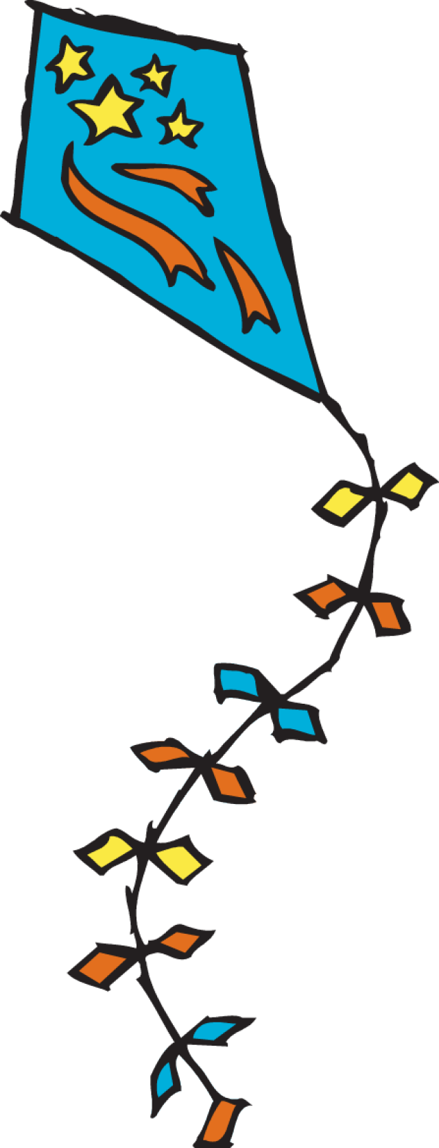 Tails Clip Art - Kite Tail Clipart (640x1672)
