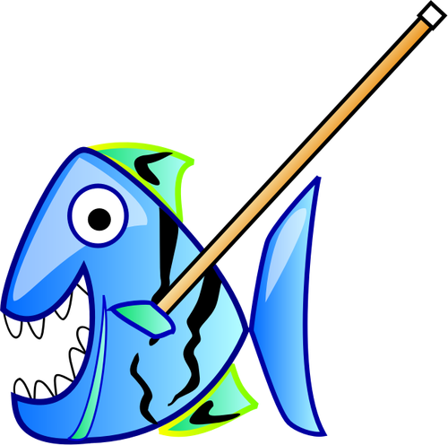 Cartoon Piranha - Fish Mouth Open Png (500x496)