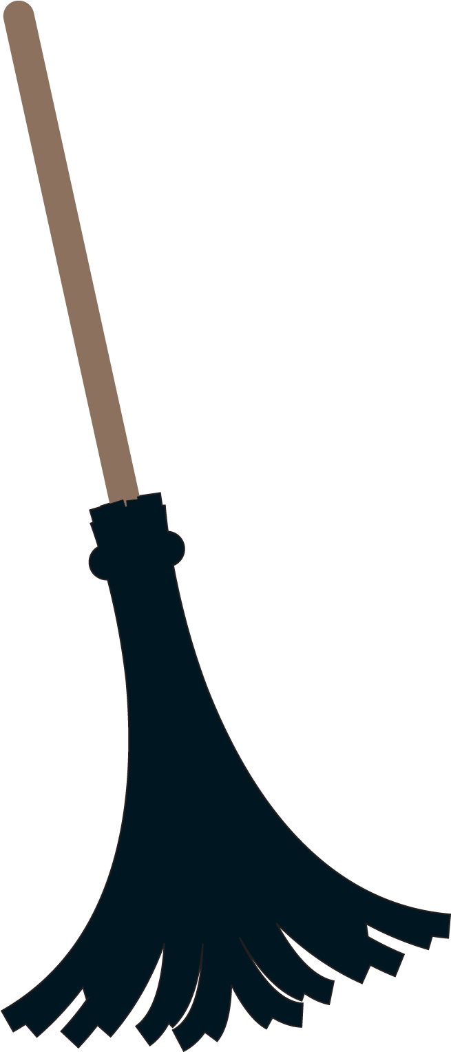 Halloween Witch Broom Clip Art - Witch Broom Clip Art (750x1650)
