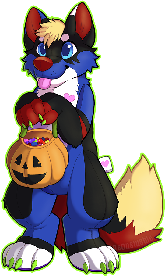Neonslushie 241 24 Trick Or Treat By Neonslushie - Furry Fandom (637x1000)