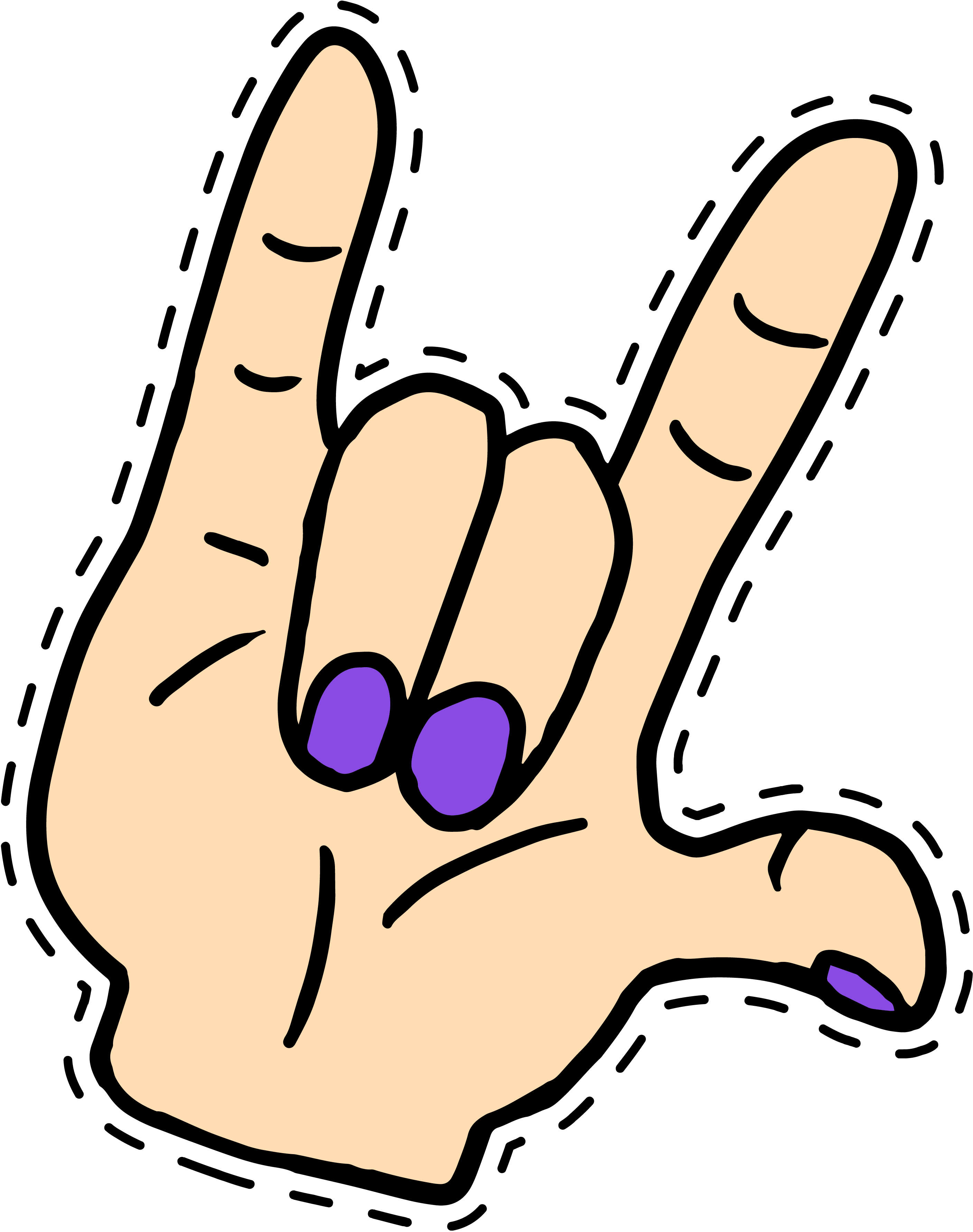 Cartoon Gesture Illustration - Cartoon Gesture Illustration (2815x3562)