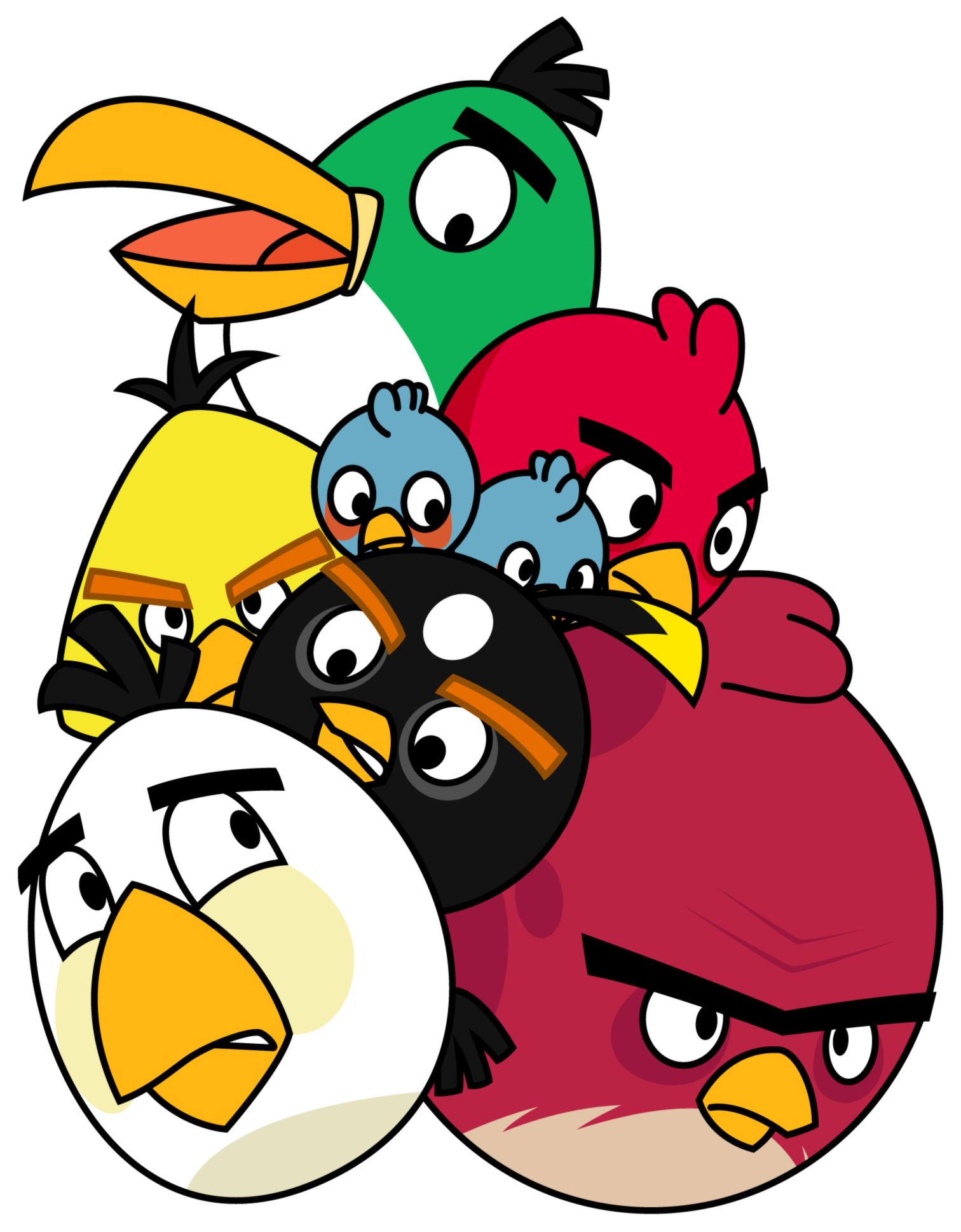 Free Icons Png - Angry Birds Game Characters (1532x1987)