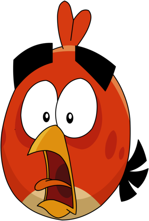 Frightened Red By Sonnykero - Angry Birds Toons Red (999x799)