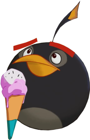 Angry Birds Wallpaper Titled Black Bomb Bird - Bomb Black Bird (346x500)