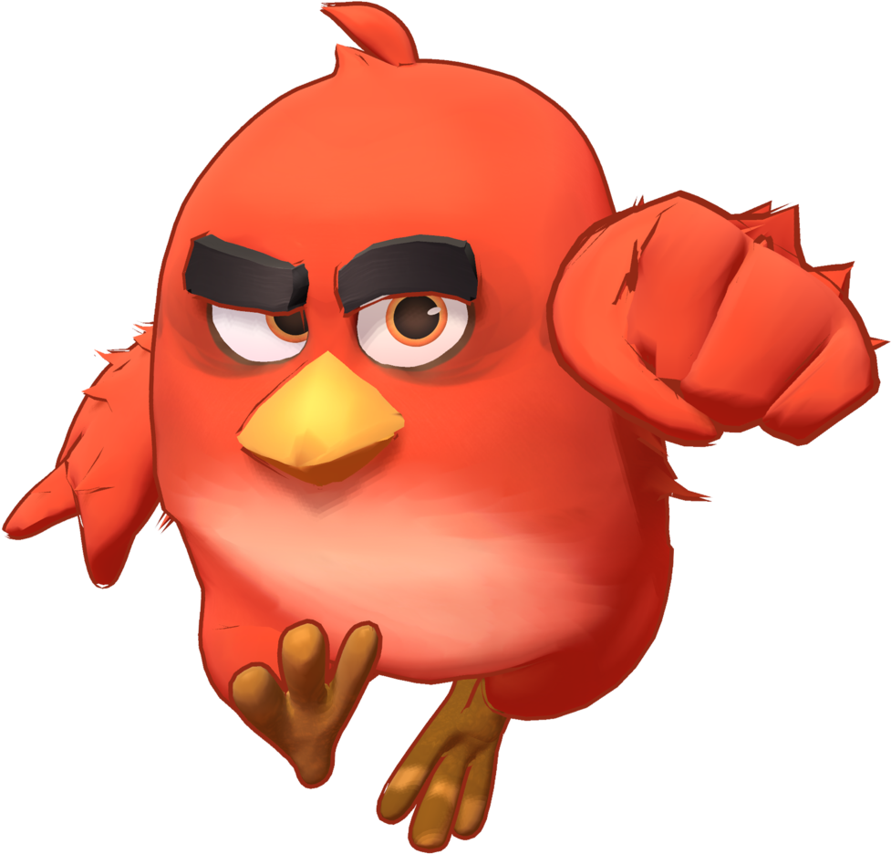 Mmd Angry Birds Red Fire Model - Angry Birds Movie Red Png (1024x982)