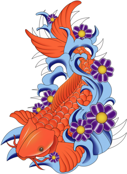 Koi Fish Graphics - Koi Fish Free Vector (518x690)