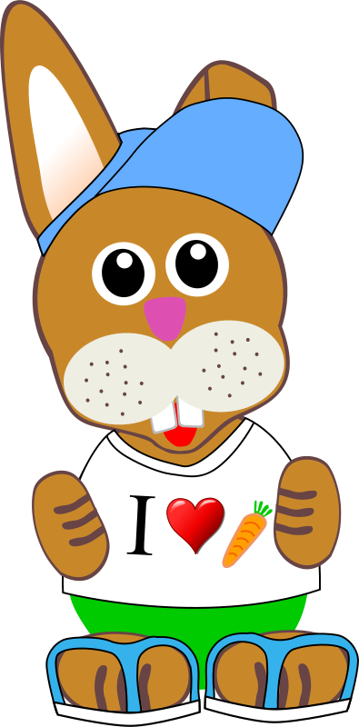 Free Funny Bunny With Summer Fashion Wear - Funny Messages In Hindi For Girlfriend (395x800)