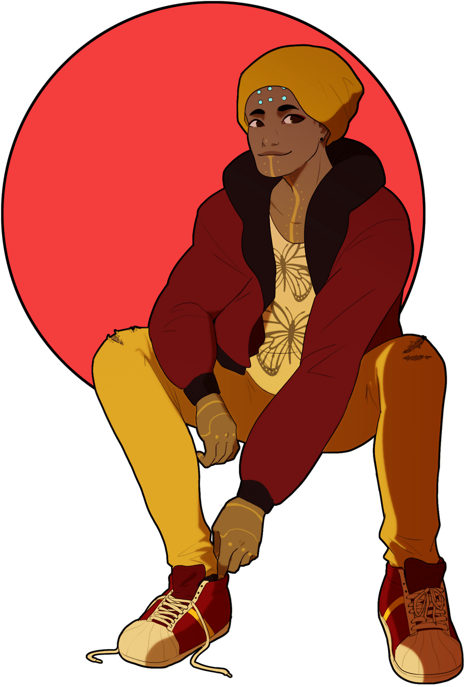 Maybe If I Draw Winter Clothes Summer Will End Faster - Zenyatta In Human Clothes (1280x1656)