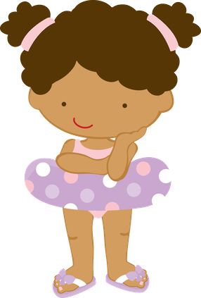 Summer Clipartbeach - Girls Pool Party Png (286x423)