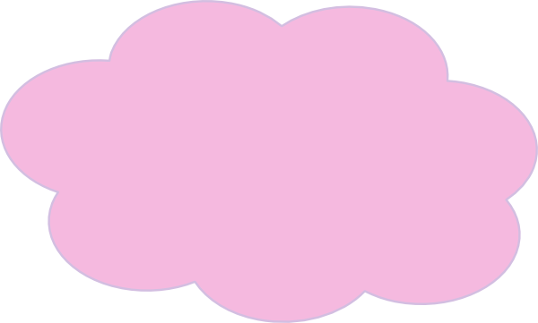 Clip Art Fluffy Pink Clouds - Cloud Clip Art Pink (600x361)