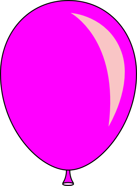 Pink Balloon Clipart - Berçário (438x592)