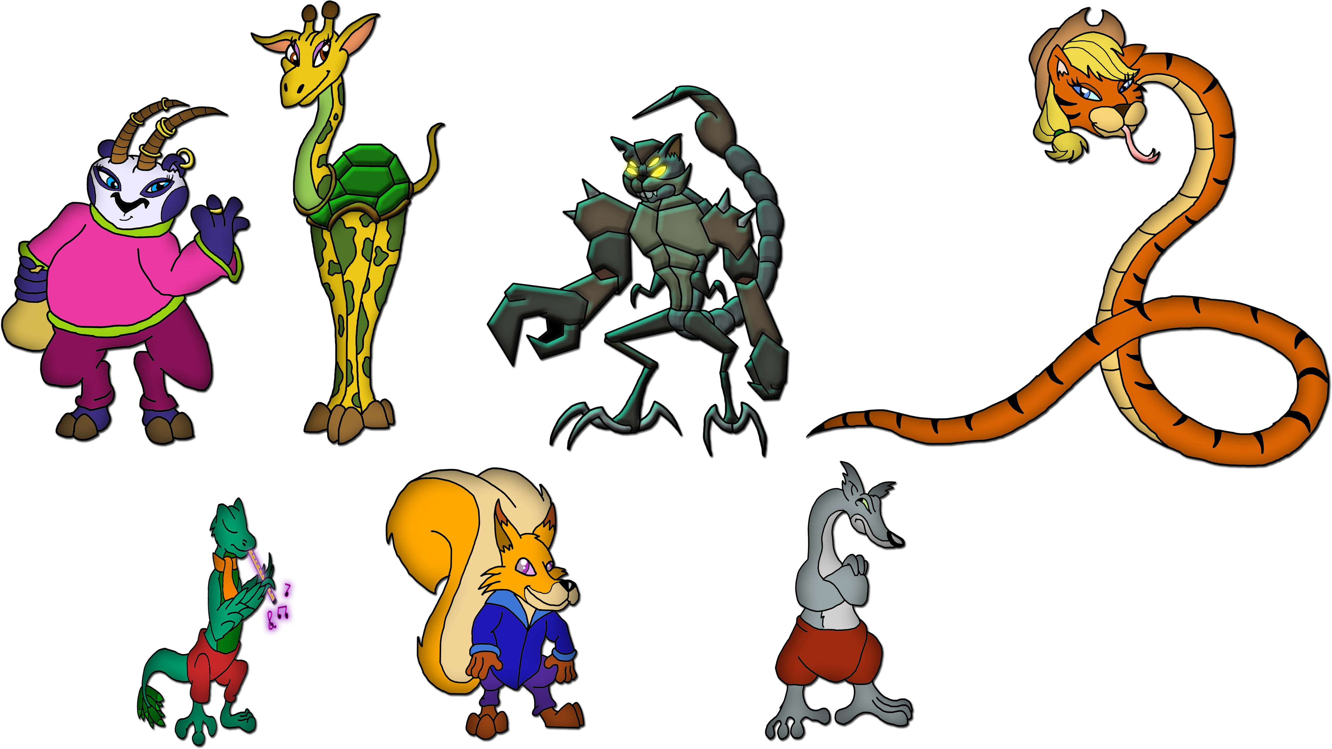 Character Lineup 3 By Moheart7 On Deviantart - Character Lineup 3 By Moheart7 On Deviantart (4426x2500)