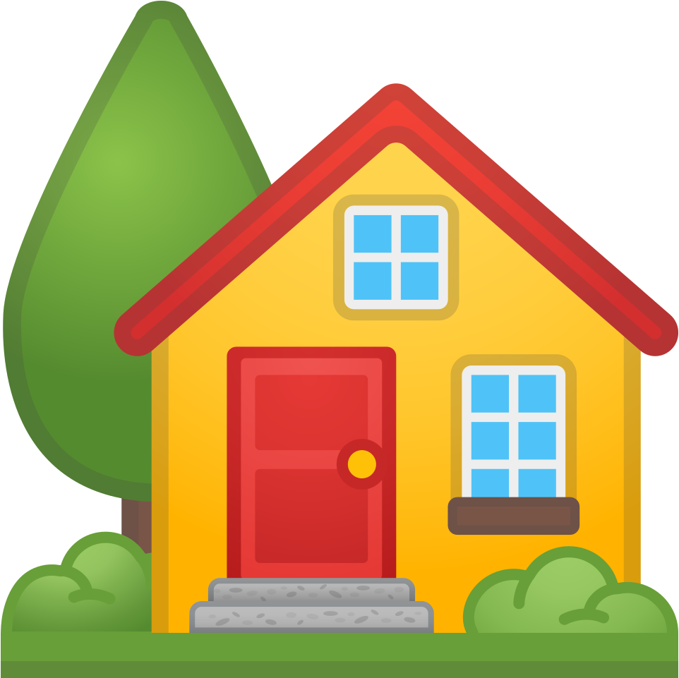 42487 House With Garden Icon - House Emoji Transparent (1024x1024)