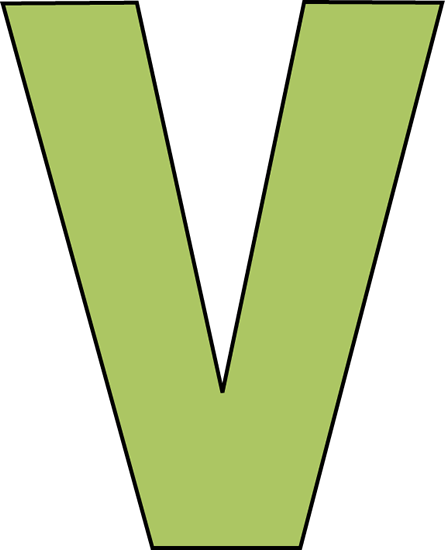 Clip Arts Related To - Letter V Clip Art (445x550)